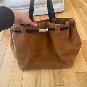 Vintage brown suede Talbots shoulder bag